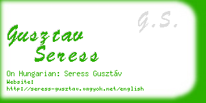 gusztav seress business card